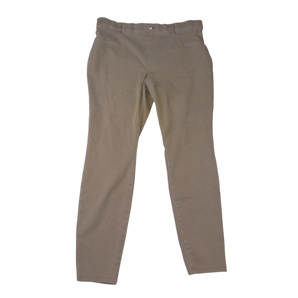 Time and Tru Womens Tan Khaki Pull On Jeggings XXL 20 High Rise Stretch 3814